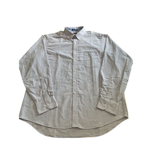 Chaps Mens Checkered Button-Up Long-Sleeve Shirt Size 17-17.5  36-37 - Picture 11 of 13